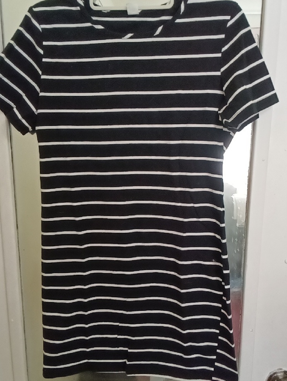 Black & White Striped Tee Dress